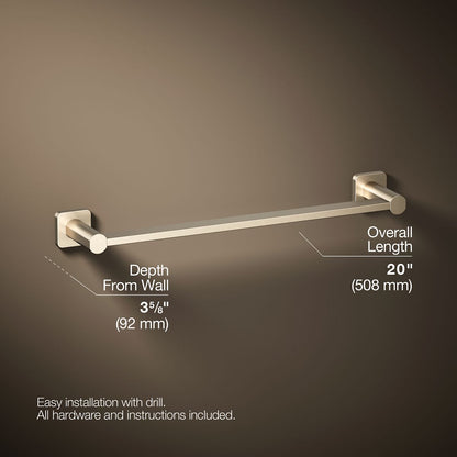 KOHLER K-23524 Parallel 18" towel bar