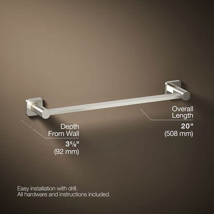 KOHLER K-23524 Parallel 18" towel bar