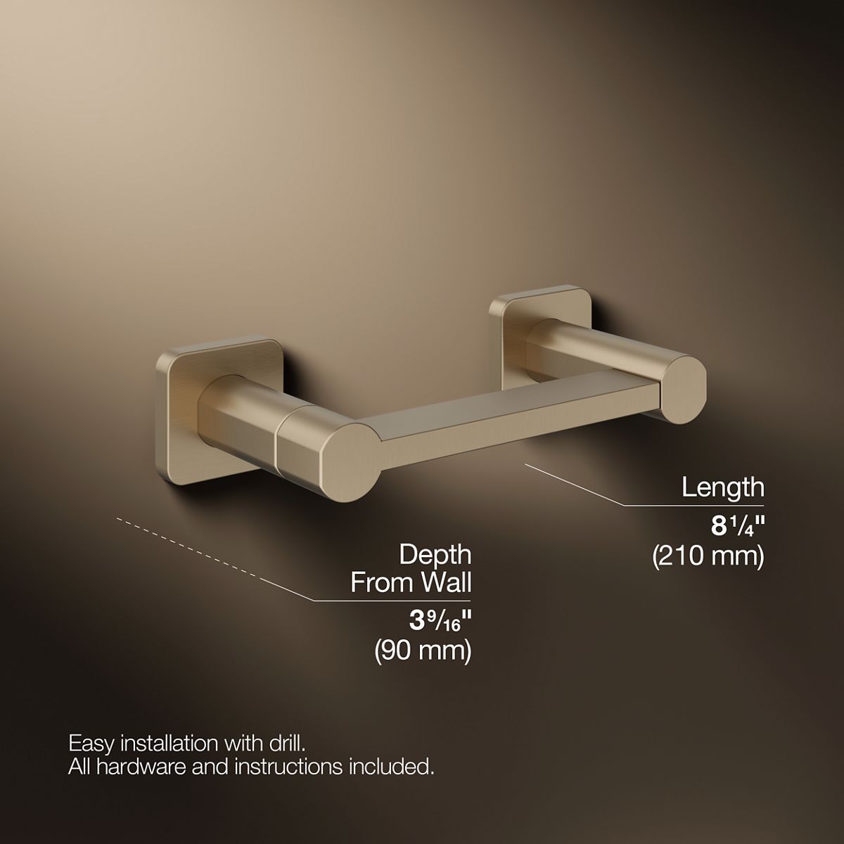 KOHLER Parallel Pivoting toilet paper holder
