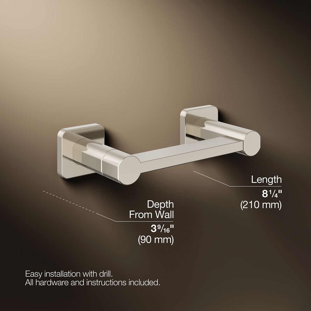 KOHLER Parallel Pivoting toilet paper holder
