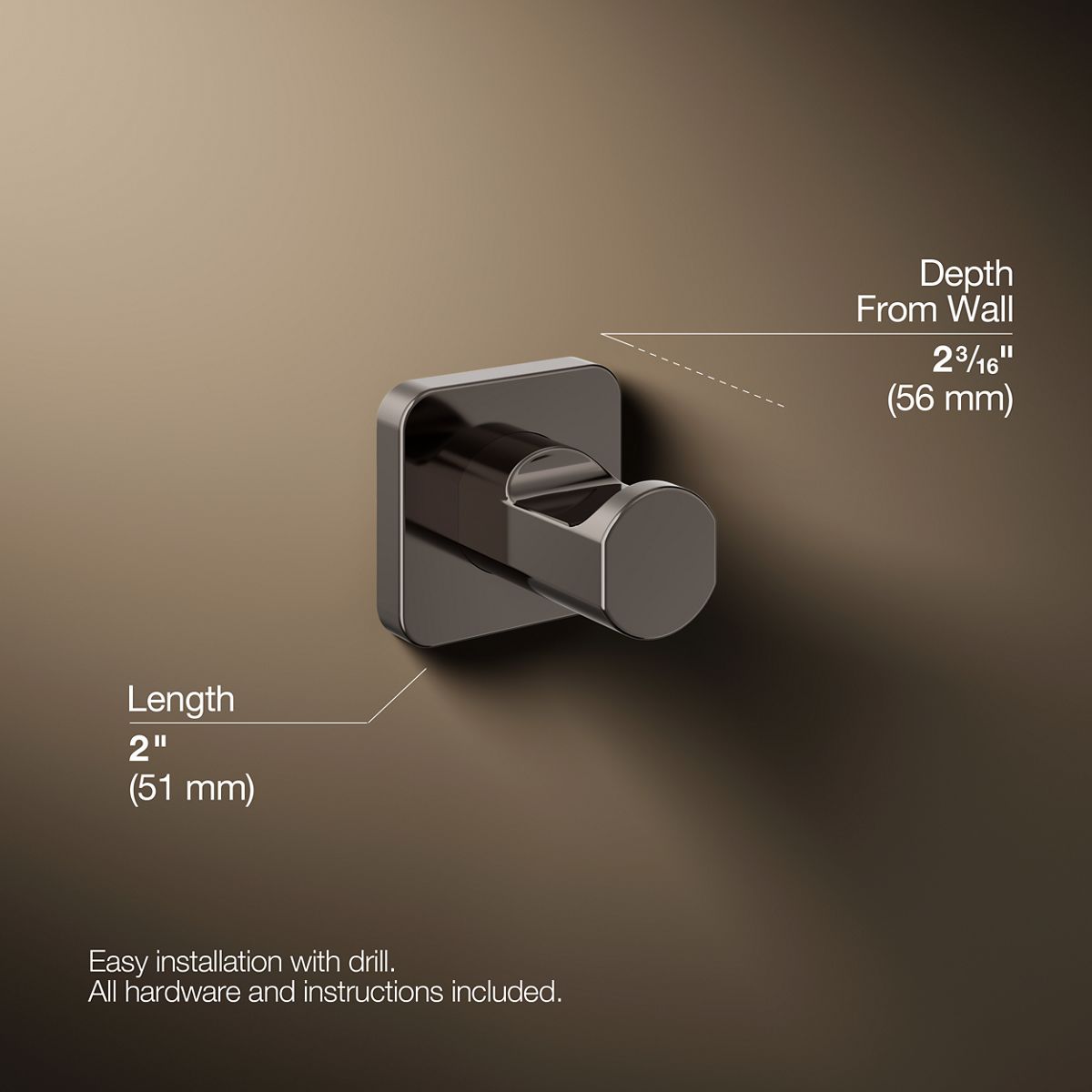 KOHLER K-23529 Parallel Robe hook
