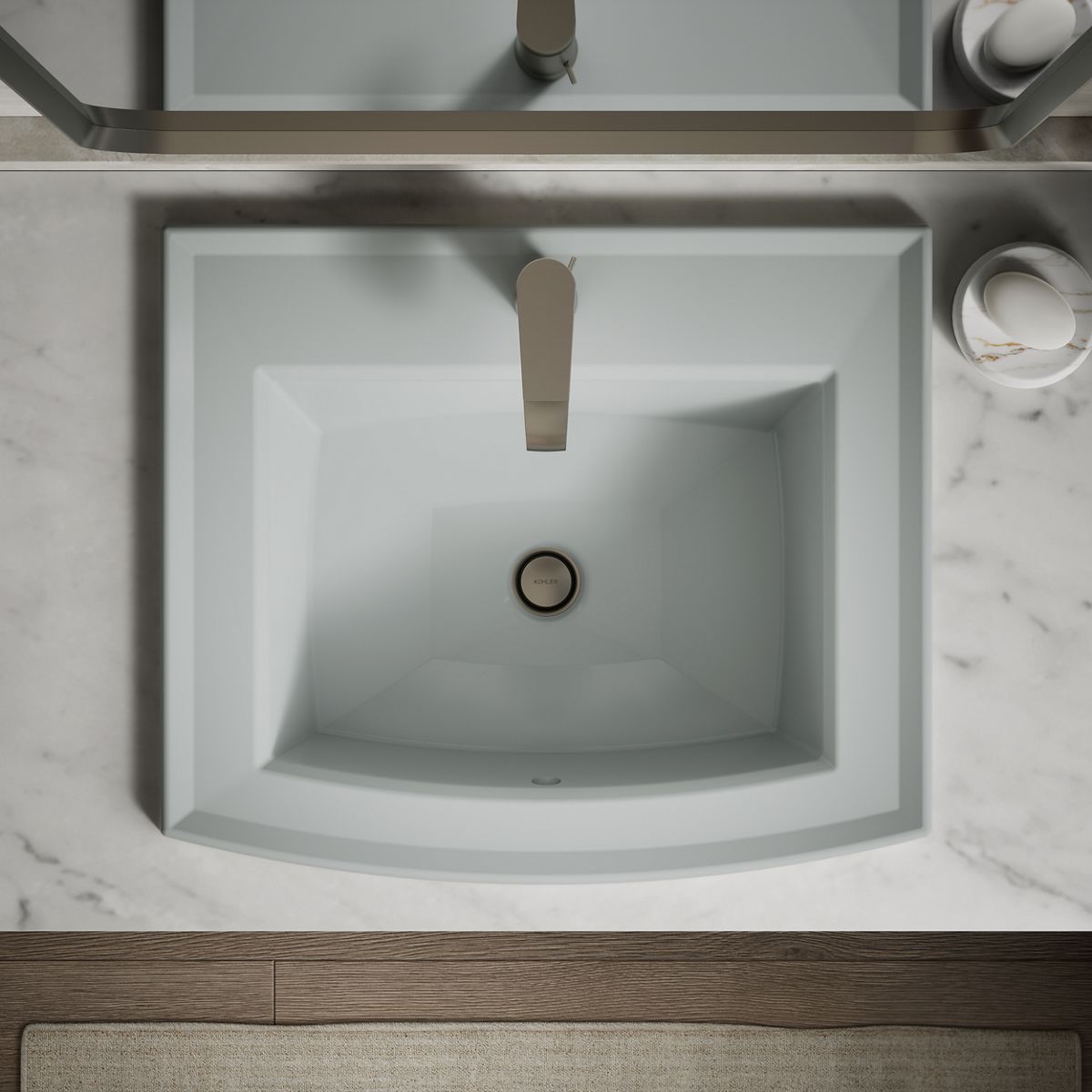 KOHLER Archer 22-3/4" rectangular drop-in bathroom sink
