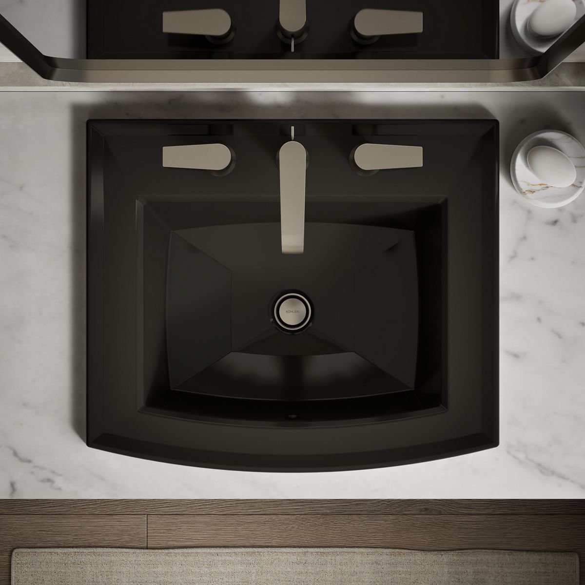 KOHLER Archer 22-3/4" rectangular drop-in bathroom sink