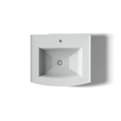 KOHLER Archer 24" rectangular pedestal bathroom sink