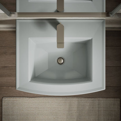 KOHLER Archer 24" rectangular pedestal bathroom sink