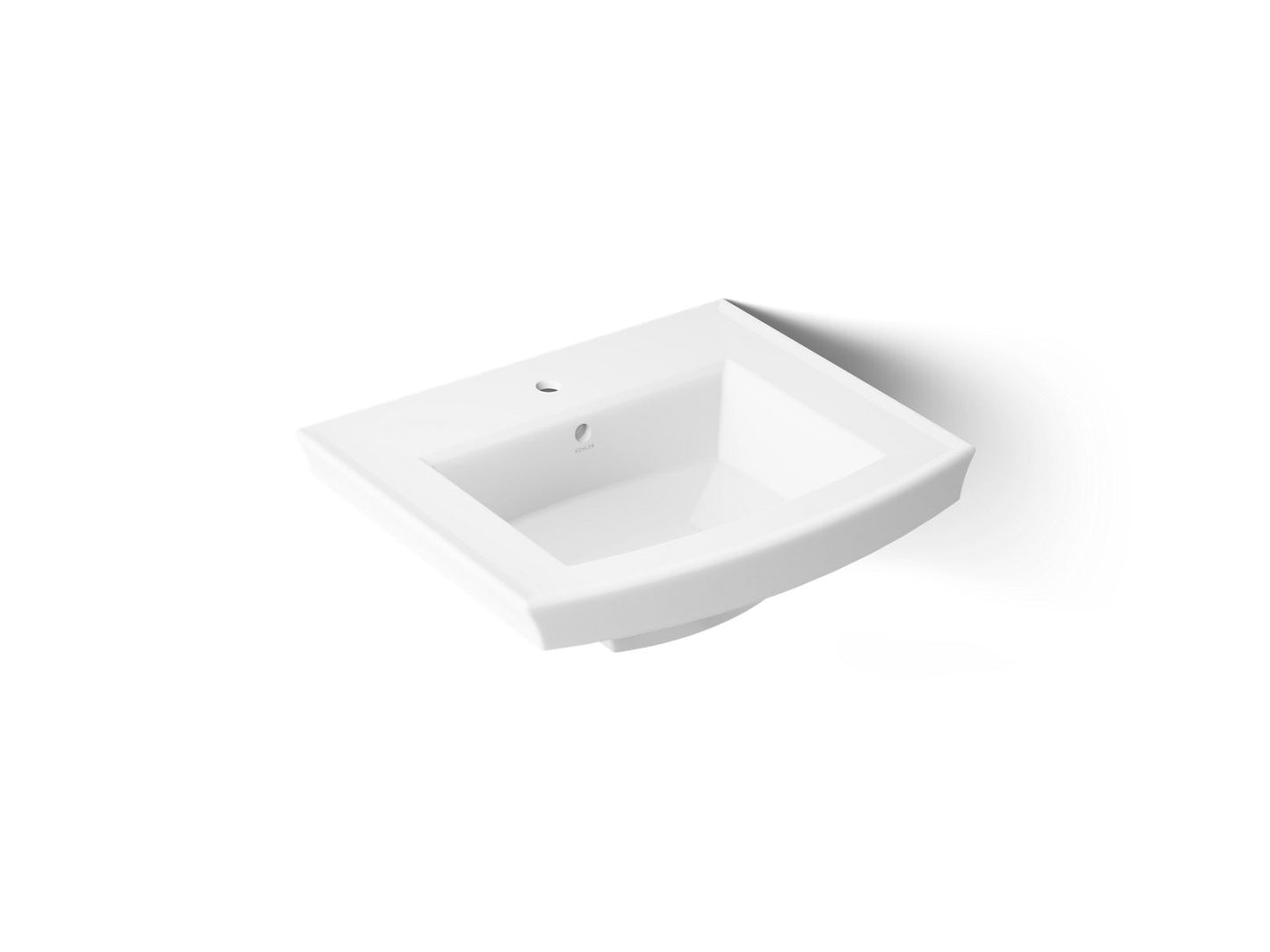 KOHLER Archer 24" rectangular pedestal bathroom sink
