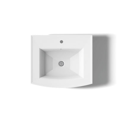 KOHLER Archer 24" rectangular pedestal bathroom sink