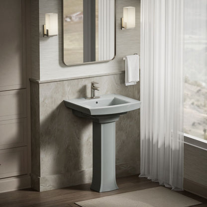 KOHLER Archer 24" rectangular pedestal bathroom sink