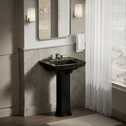 KOHLER Archer 24" rectangular pedestal bathroom sink