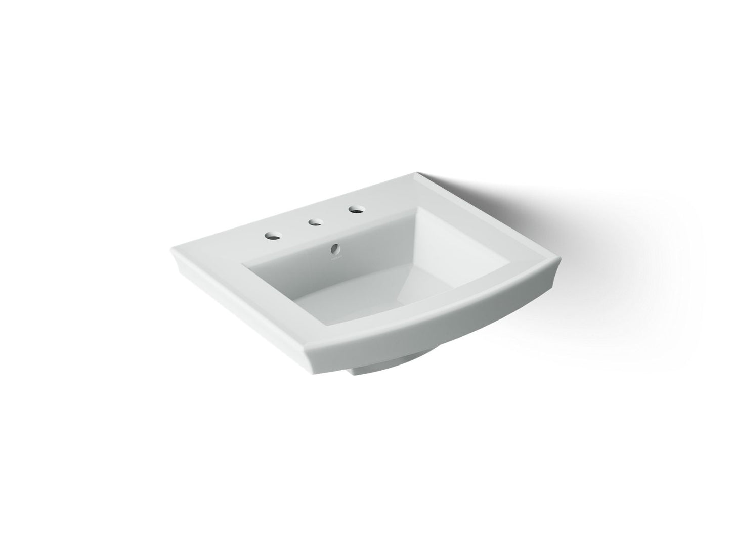 KOHLER Archer 24" rectangular pedestal bathroom sink