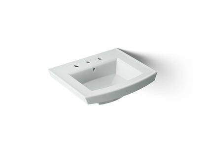 KOHLER Archer 24" rectangular pedestal bathroom sink