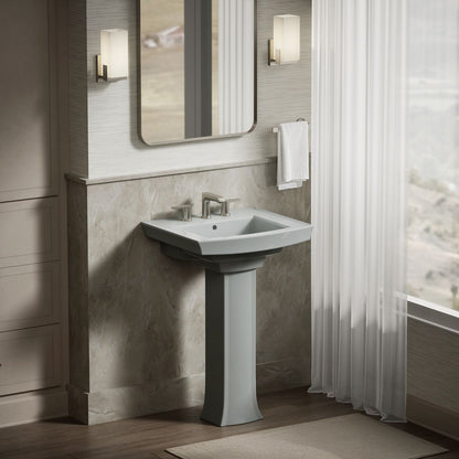 KOHLER Archer 24" rectangular pedestal bathroom sink