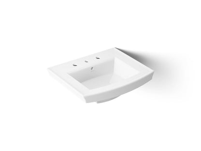 KOHLER Archer 24" rectangular pedestal bathroom sink