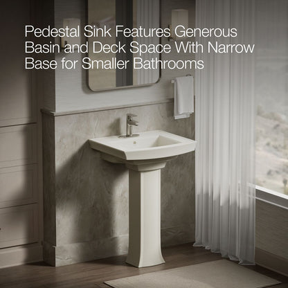 KOHLER 2359-4 Archer Pedestal bathroom sink with 4" centerset faucet holes
