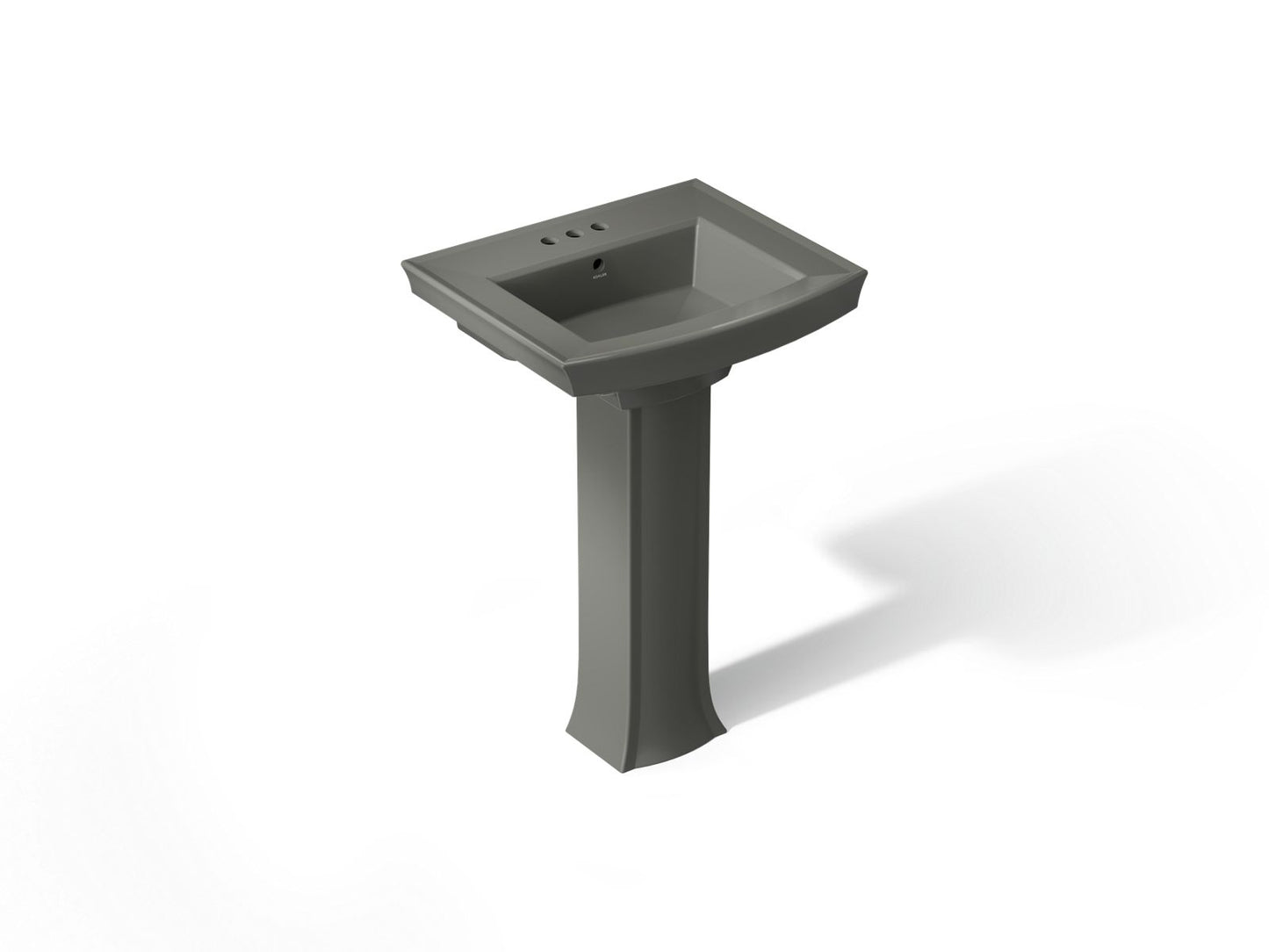 KOHLER 2359-4 Archer Pedestal bathroom sink with 4" centerset faucet holes