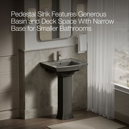 KOHLER 2359-4 Archer Pedestal bathroom sink with 4" centerset faucet holes