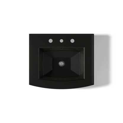 KOHLER 2359-8 Archer Pedestal bathroom sink with 8" widespread faucet holes