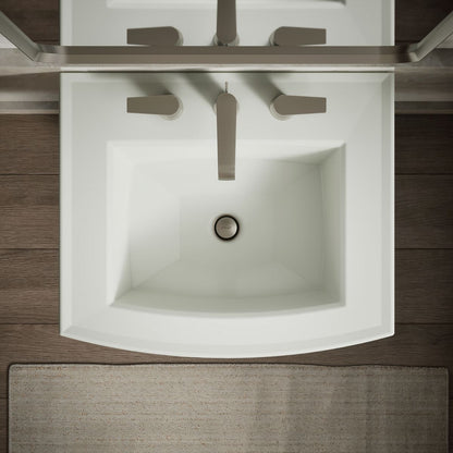 KOHLER 2359-8 Archer Pedestal bathroom sink with 8" widespread faucet holes