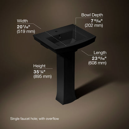 3/4 view of product with dimensions