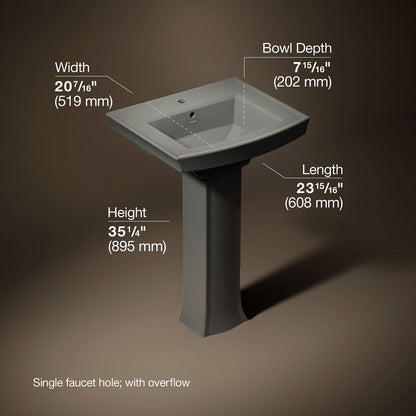 3/4 view of product with dimensions