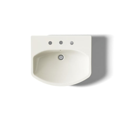 KOHLER 2362-8 Cimarron Pedestal bathroom sink with 8" widespread faucet holes