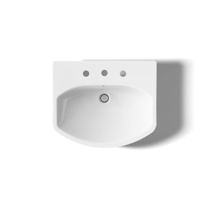 KOHLER 2362-8 Cimarron Pedestal bathroom sink with 8" widespread faucet holes