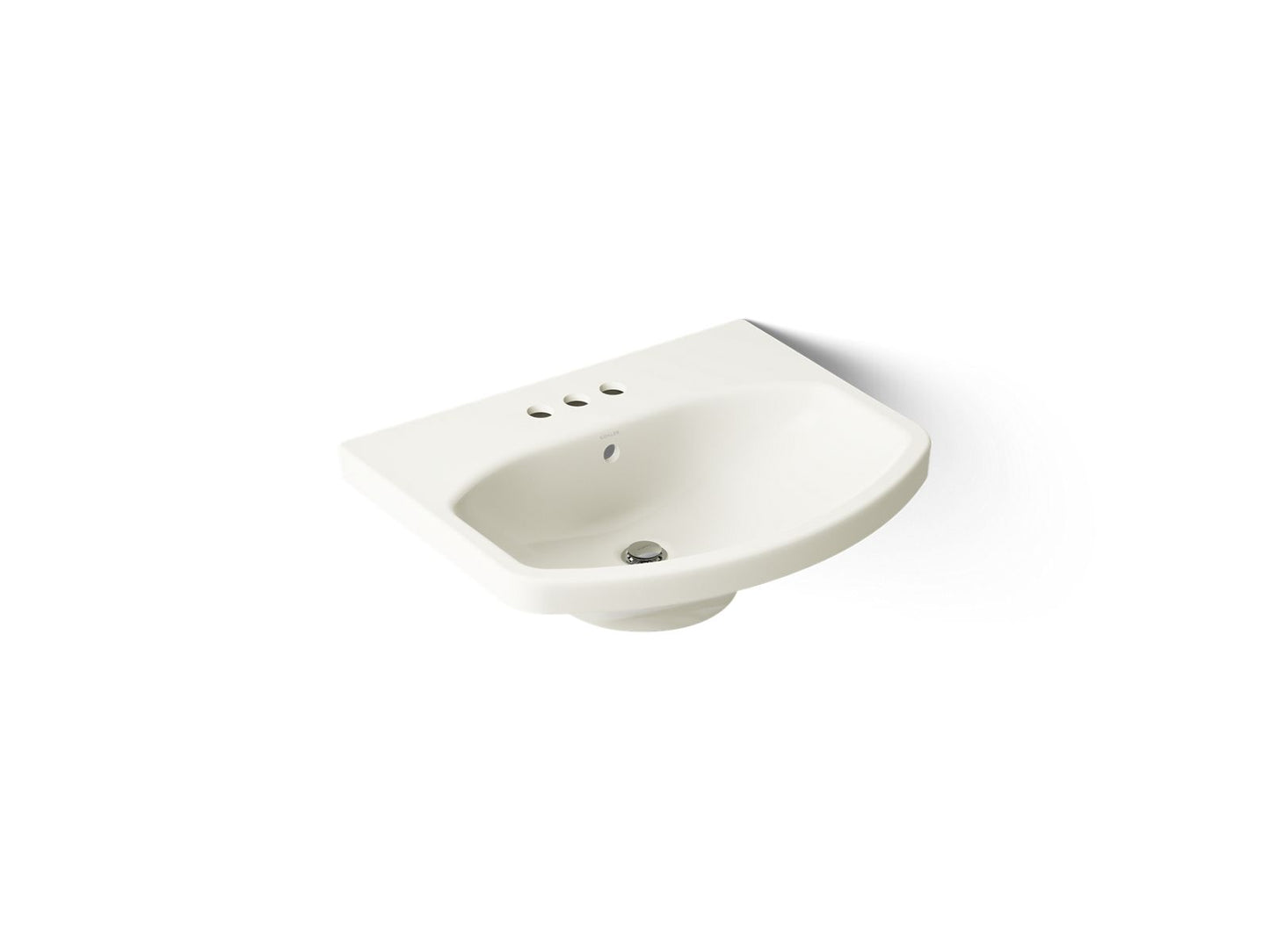 KOHLER Cimarron 22-3/4" rectangular pedestal bathroom sink