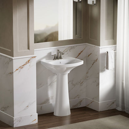 KOHLER Cimarron 22-3/4" rectangular pedestal bathroom sink
