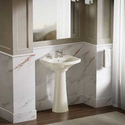 KOHLER Cimarron 22-3/4" rectangular pedestal bathroom sink