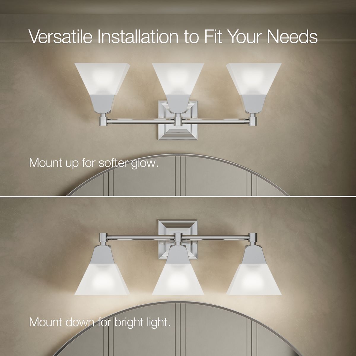 3/4 view of product with dimensions