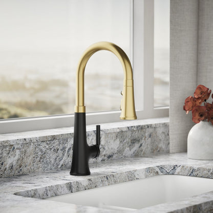 KOHLER K-23764 Tone Pull-down kitchen sink faucet with three-function sprayhead