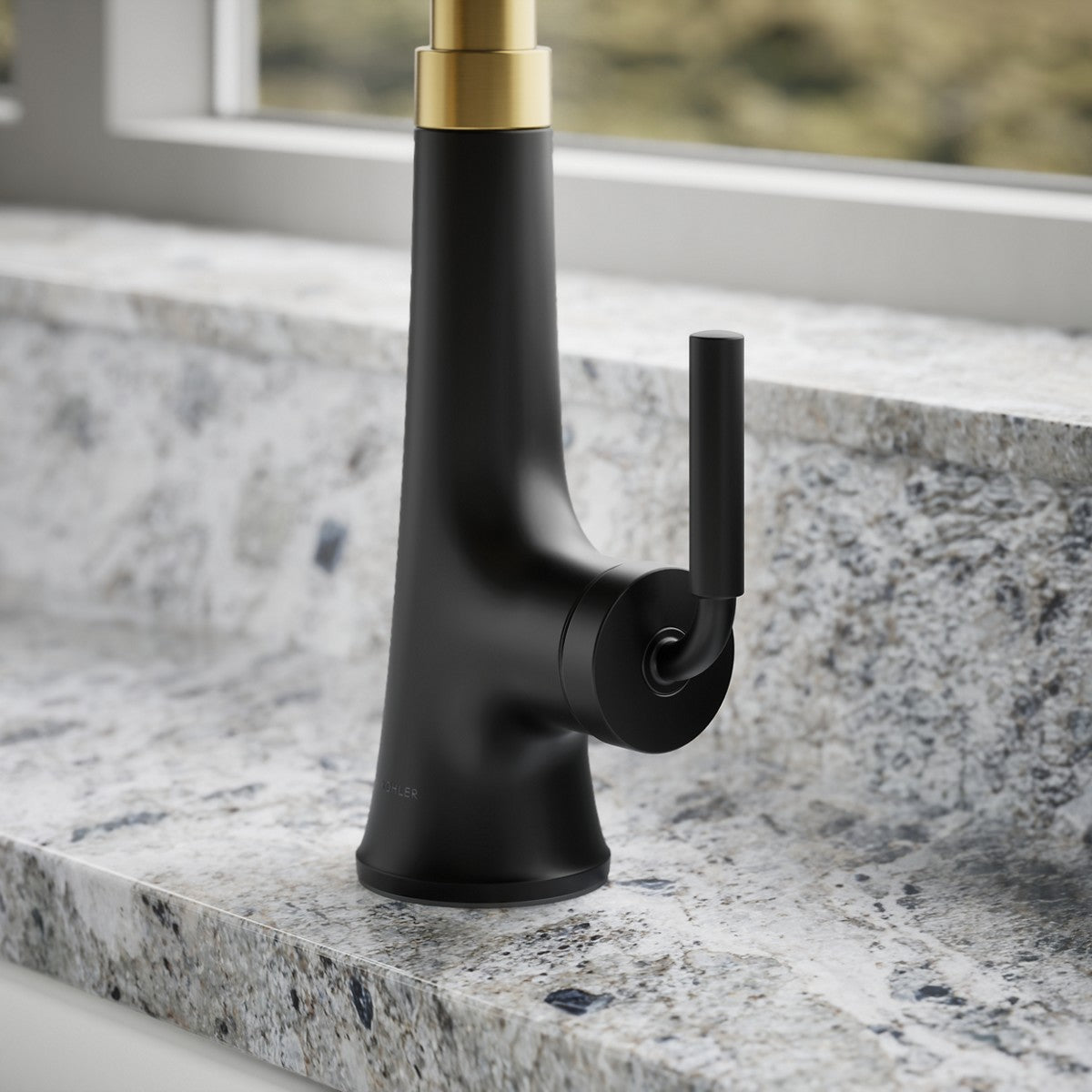 KOHLER K-23764 Tone Pull-down kitchen sink faucet with three-function sprayhead