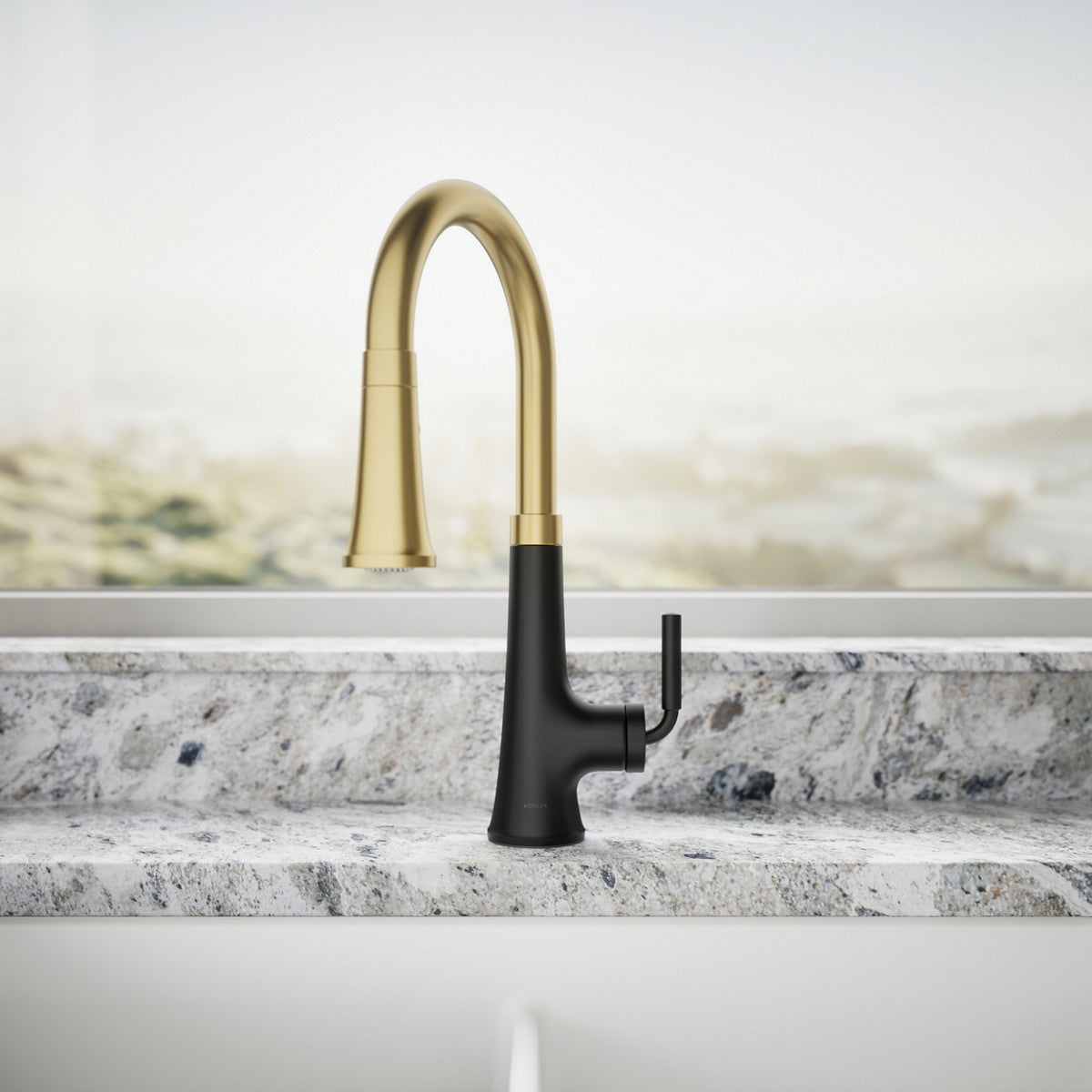 KOHLER K-23764 Tone Pull-down kitchen sink faucet with three-function sprayhead