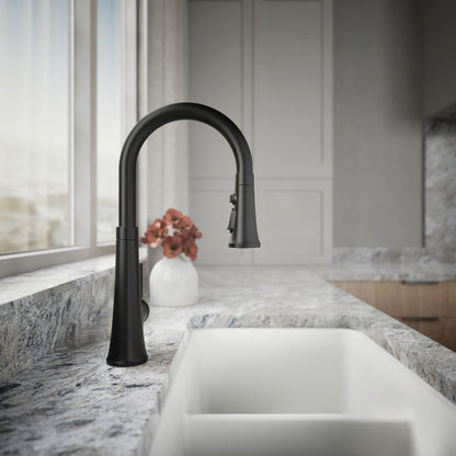 KOHLER K-23764 Tone Pull-down kitchen sink faucet with three-function sprayhead