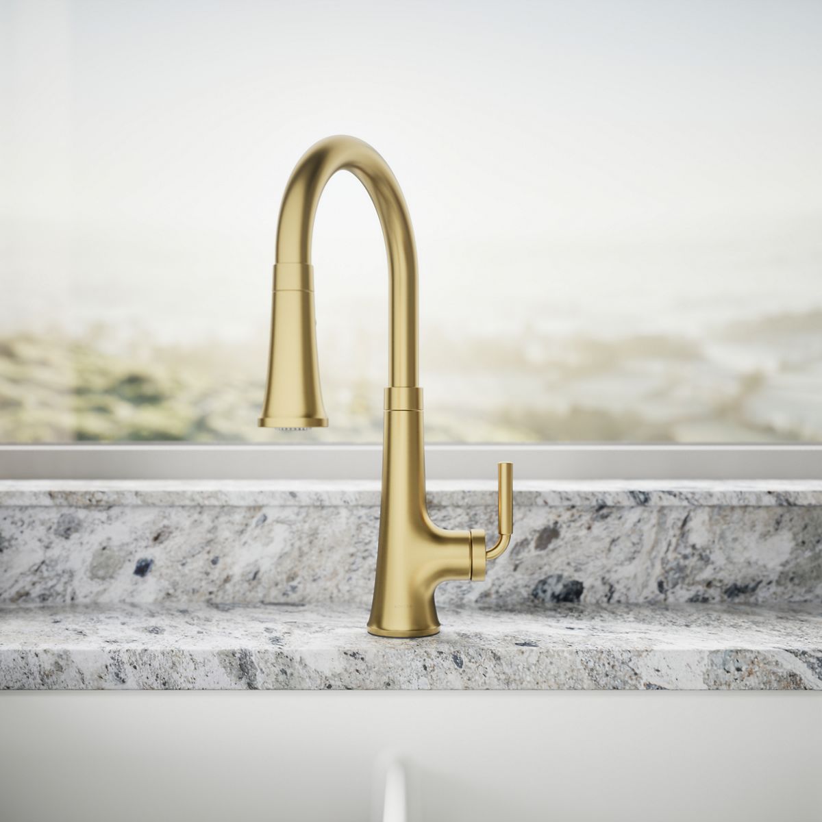 KOHLER K-23764 Tone Pull-down kitchen sink faucet with three-function sprayhead