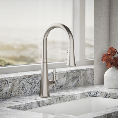KOHLER K-23764 Tone Pull-down kitchen sink faucet with three-function sprayhead