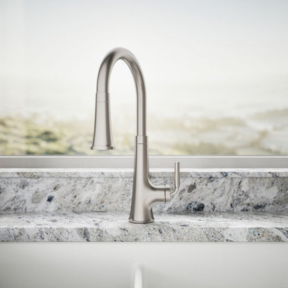KOHLER K-23764 Tone Pull-down kitchen sink faucet with three-function sprayhead