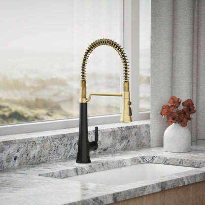 KOHLER K-23765 Tone Semi-professional pull-down kitchen sink faucet with three-function sprayhead
