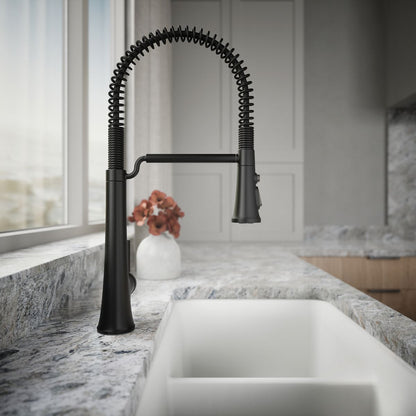 KOHLER K-23765 Tone Semi-professional pull-down kitchen sink faucet with three-function sprayhead