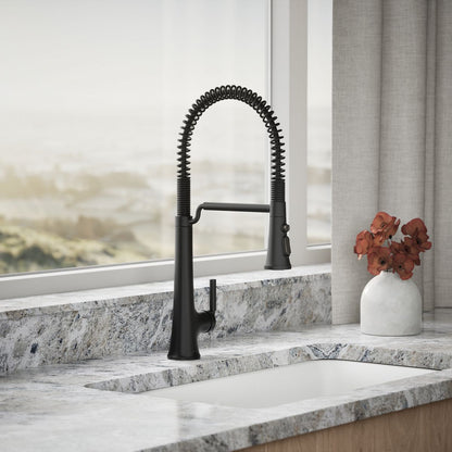 KOHLER K-23765 Tone Semi-professional pull-down kitchen sink faucet with three-function sprayhead