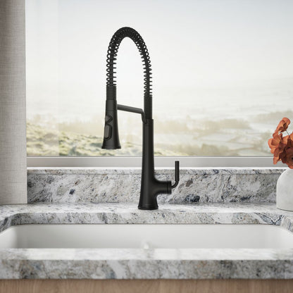 KOHLER K-23765 Tone Semi-professional pull-down kitchen sink faucet with three-function sprayhead