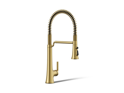 KOHLER K-23765 Tone Semi-professional pull-down kitchen sink faucet with three-function sprayhead