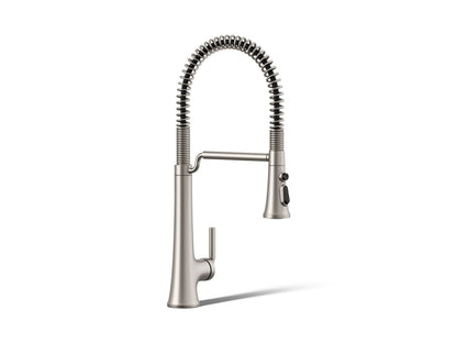KOHLER K-23765 Tone Semi-professional pull-down kitchen sink faucet with three-function sprayhead