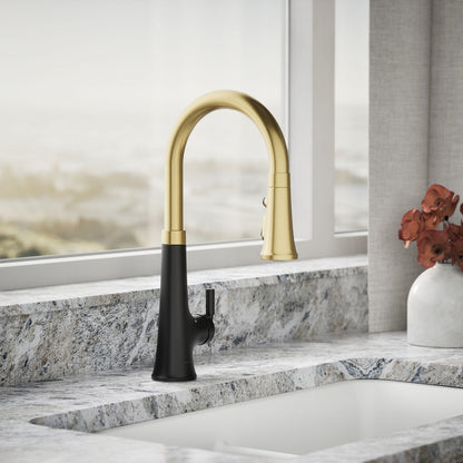 KOHLER K-23766 Tone Touchless pull-down kitchen sink faucet with three-function sprayhead