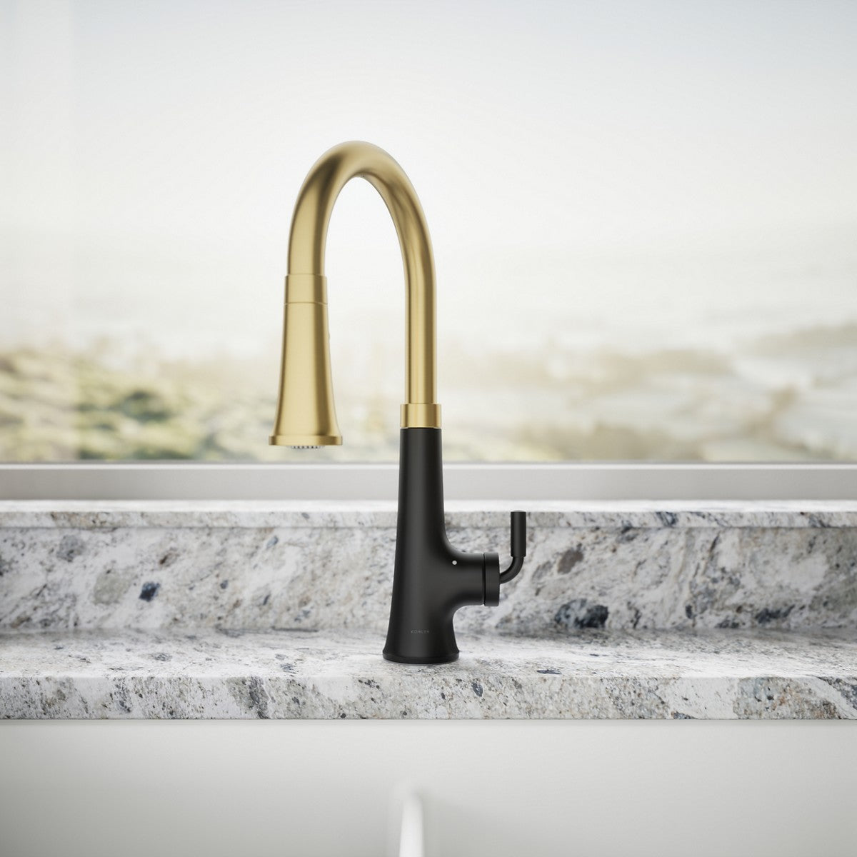 KOHLER K-23766 Tone Touchless pull-down kitchen sink faucet with three-function sprayhead