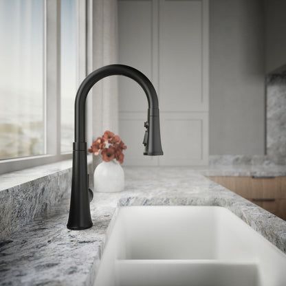 KOHLER K-23766 Tone Touchless pull-down kitchen sink faucet with three-function sprayhead