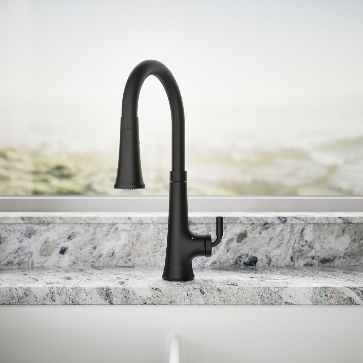 KOHLER K-23766 Tone Touchless pull-down kitchen sink faucet with three-function sprayhead