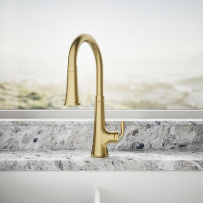 KOHLER K-23766 Tone Touchless pull-down kitchen sink faucet with three-function sprayhead