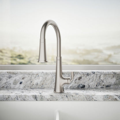 KOHLER K-23766 Tone Touchless pull-down kitchen sink faucet with three-function sprayhead