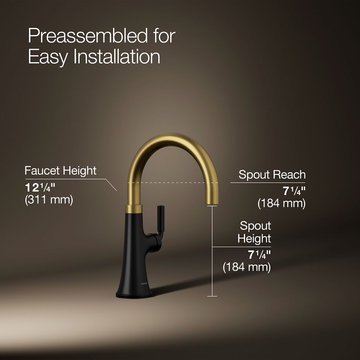 KOHLER K-23767 Tone Single-handle bar sink faucet